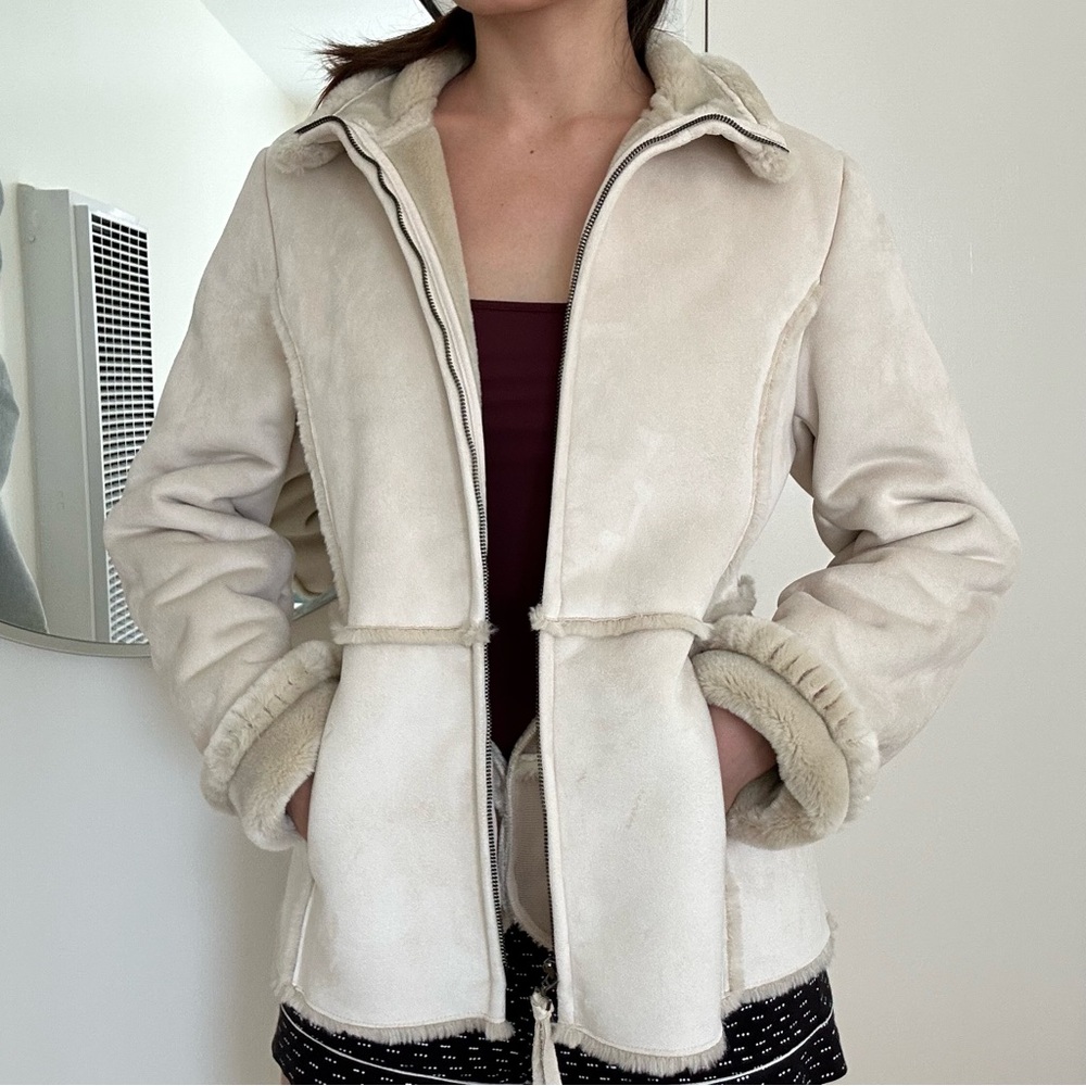 Liz Claiborne Faux Fur/Shearling Jacket